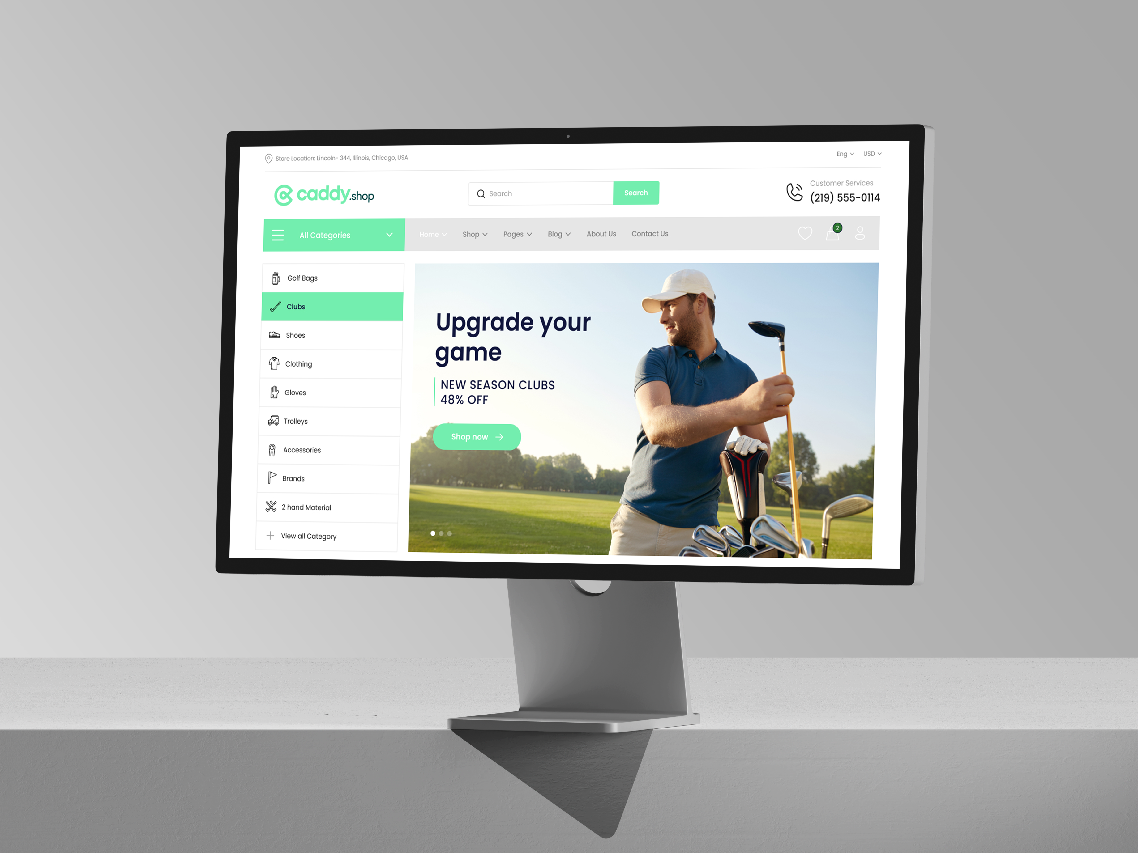 Caddy Shop Website