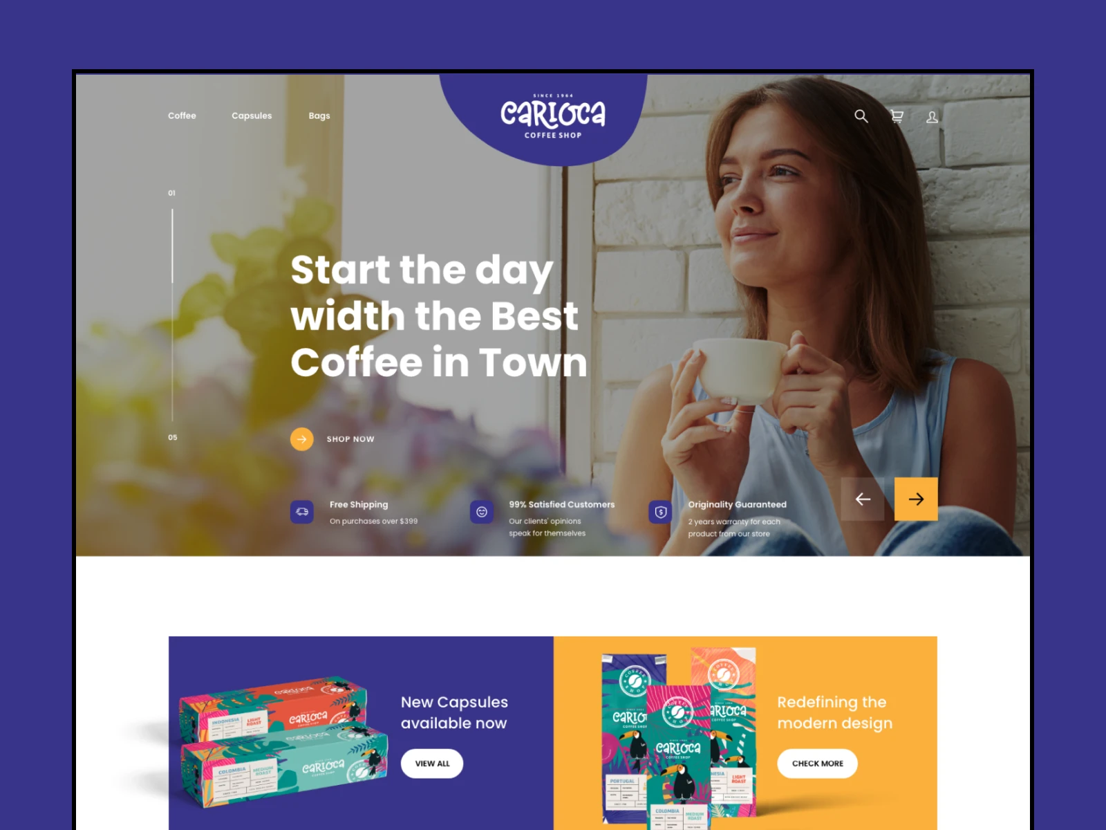 Carioca — Website screen