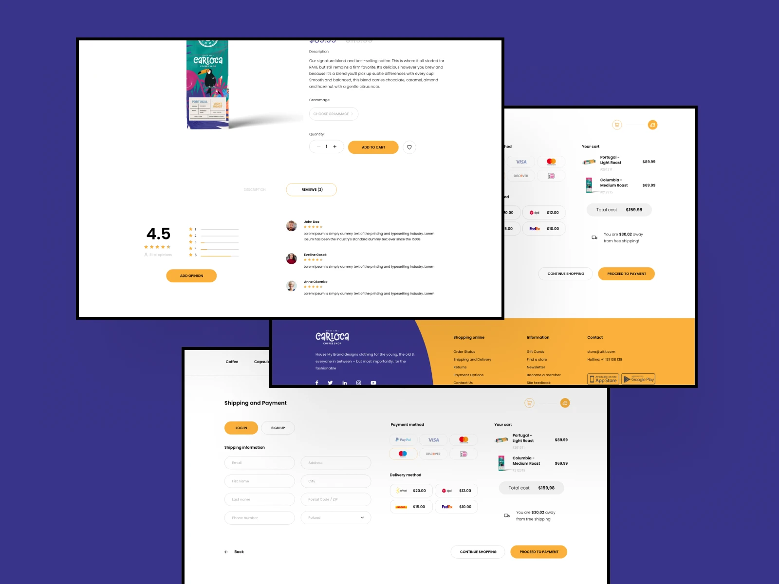 Carioca — Website screen