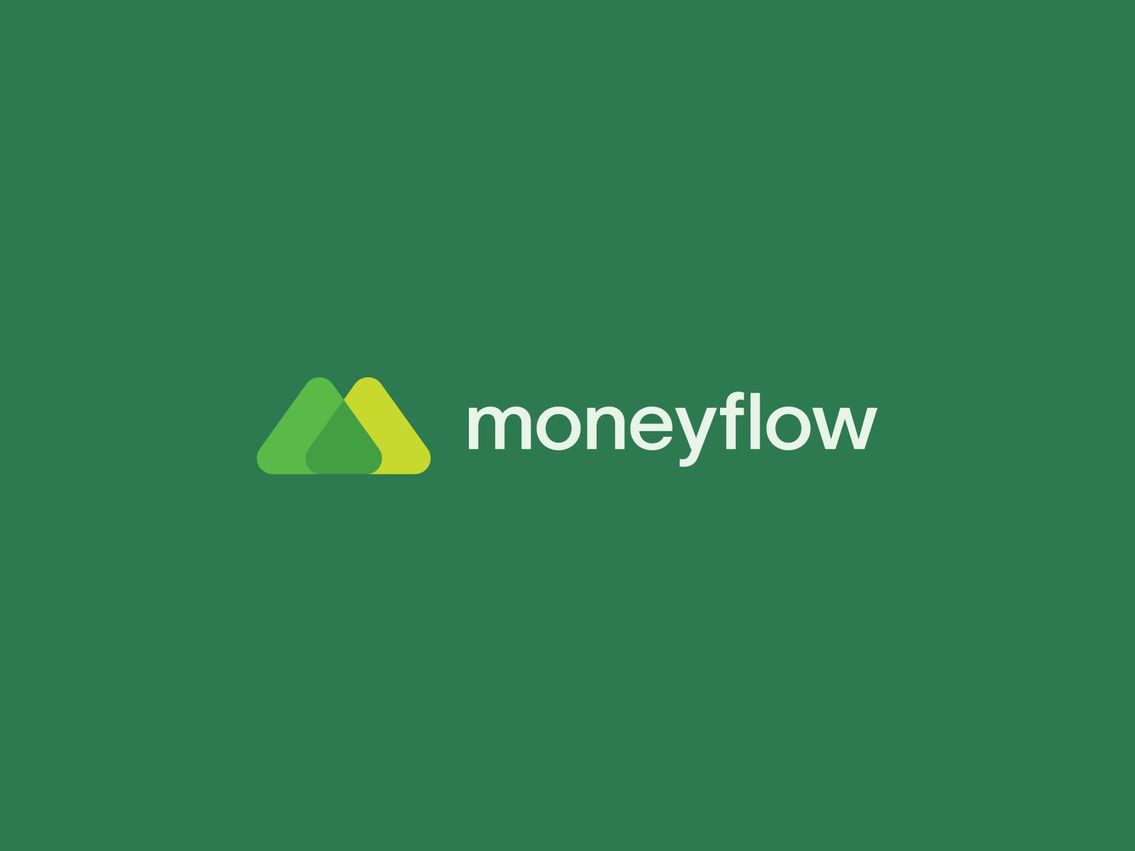 Moneyflow — Brand logo on Forest green
